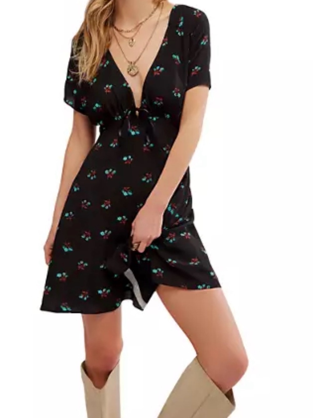 Free People, everyone’s favorite, floral mini dress , Size XS | 18” P2P
